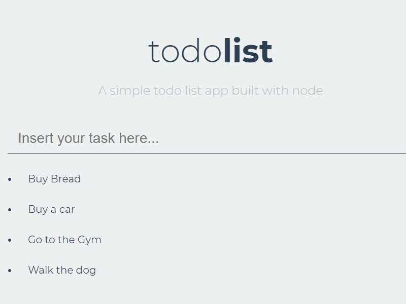 ToDo App with NodeJS (API + SPA)